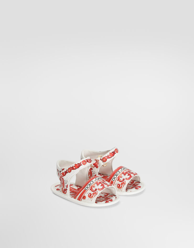 Dolce & Gabbana Majolica-print lambskin sandals Multicolor DK0157AV210