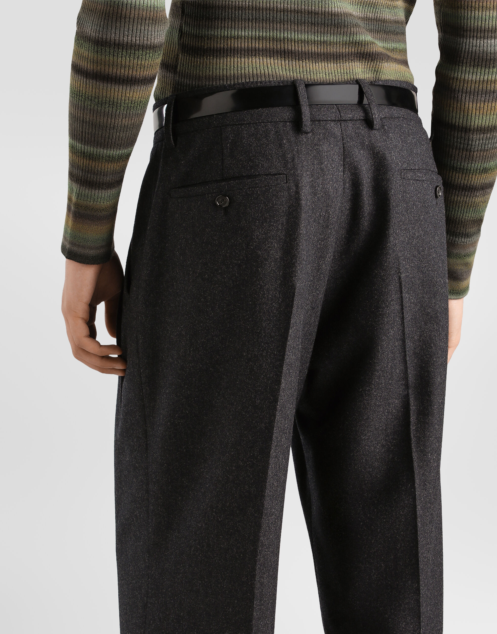 Wool flannel trousers - thumbnail 5