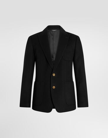 Dolce & Gabbana Portofino single-breasted cashmere drap jacket Dolce & Gabbana Portofino single-breasted cashmere drap jacket Black G2WX2THU2BZ