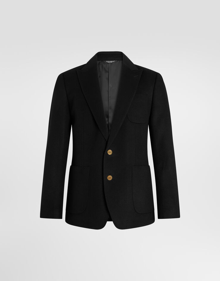 Dolce & Gabbana Portofino single-breasted cashmere drap jacket Dolce & Gabbana Portofino single-breasted cashmere drap jacket Black G2WX2THU2BZ