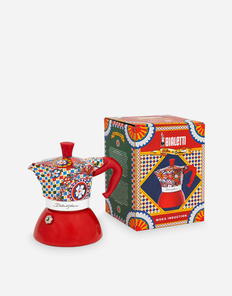 Dolce & Gabbana МАЛЕНЬКАЯ ГЕЙЗЕРНАЯ КОФЕВАРКА MOKA INDUCTION BIALETTI DOLCE&GABBANA разноцветный TCCE23TCAFD