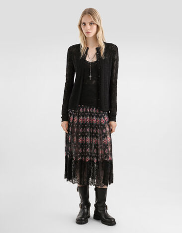 Dolce & Gabbana Lace cardigan Black FXVD1TJBSOA