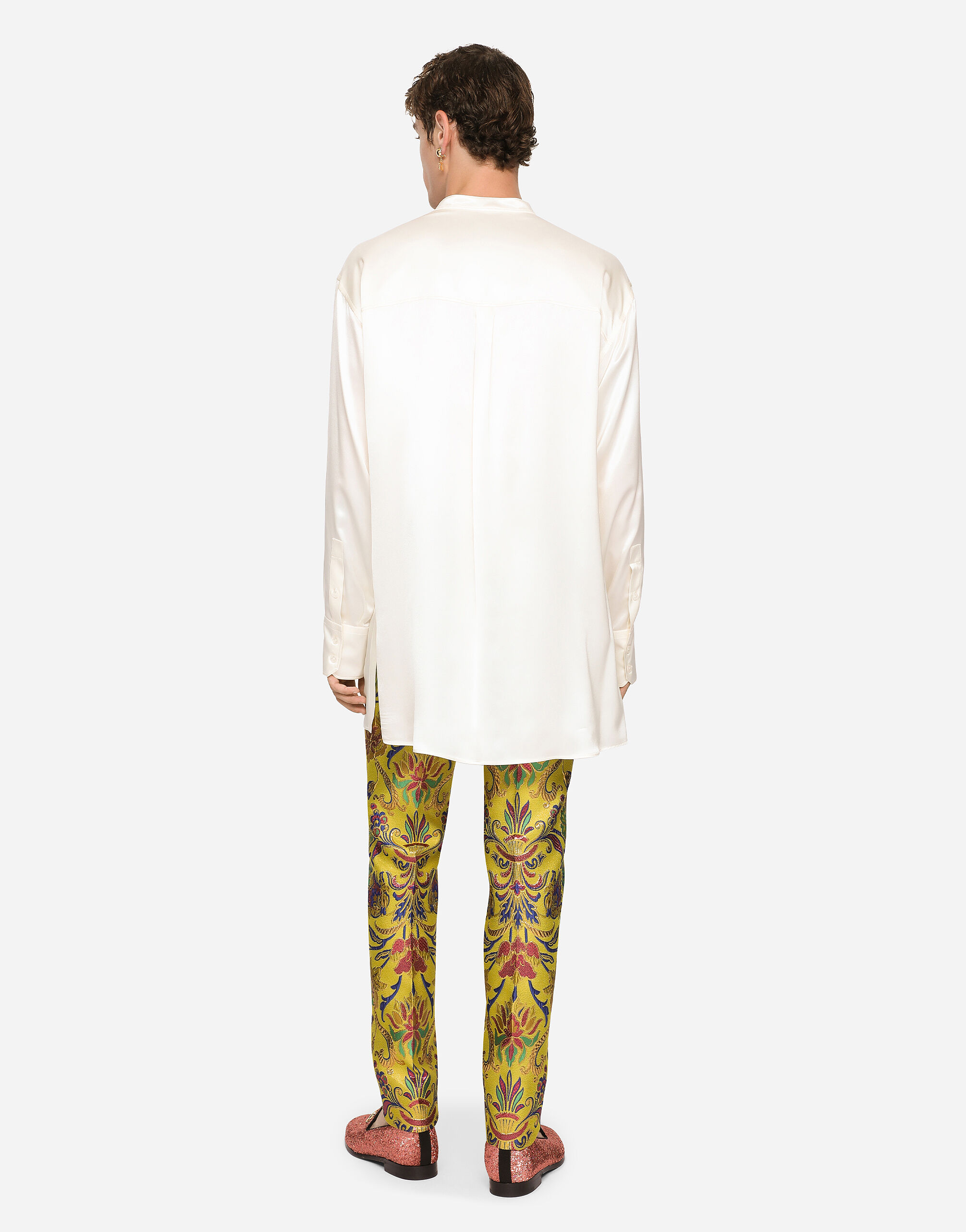 Floral lurex jacquard pants in Multicolor for | Dolce&Gabbana® US