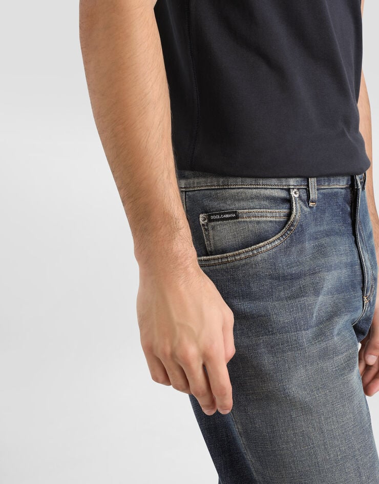 Dolce & Gabbana Regular-fit blue wash stretch jeans Multicolor GYJCCDG8OW9