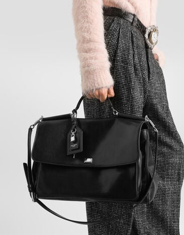 Dolce & Gabbana My Sicily calfskin handbag Black BM2757B3T05