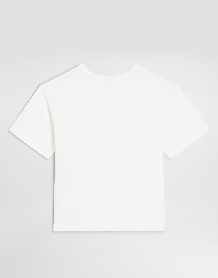 Dolce & Gabbana T-shirt en jersey avec logo Dolce & Gabbana T-shirt en jersey avec logo White L4JTHVG7P4Y