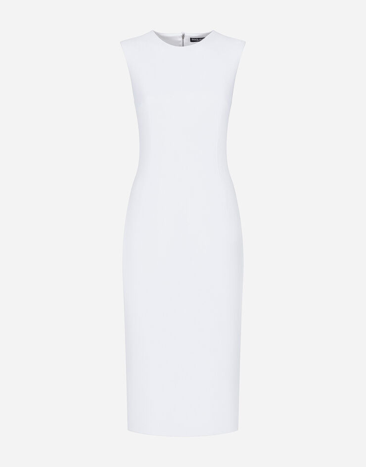 Dolce & Gabbana Schlauchkleid aus Wolle Weiss F6GASTGDCBV