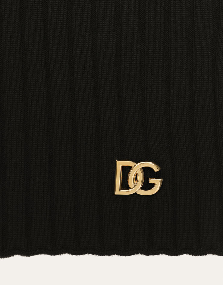 Dolce & Gabbana 羊毛扁平罗纹针织衫 黑 FXB46TJCVP5