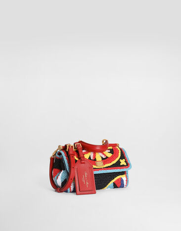 Dolce & Gabbana Mini My Sicily handbag in raffia Multicolor BB7864B0425