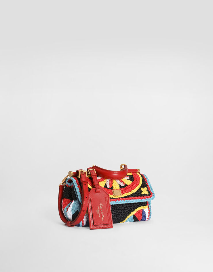 Dolce & Gabbana Mini My Sicily handbag in raffia Multicolor BB7864B0425
