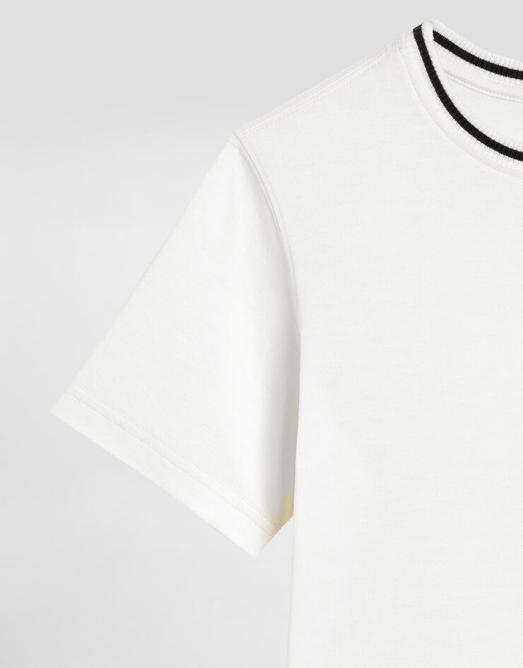 Dolce & Gabbana Jersey t-shirt with DG embroidery White L4JTIZG7PET