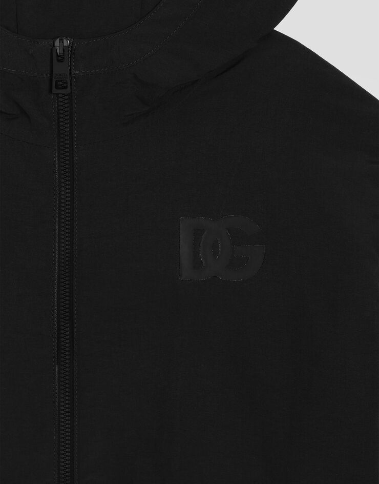 Dolce & Gabbana Nylon hooded jacket Black L4JB8BG7PVJ