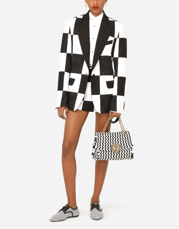 Dolce & Gabbana Poplin tuxedo shirt BLANC F5O45TFU5K9