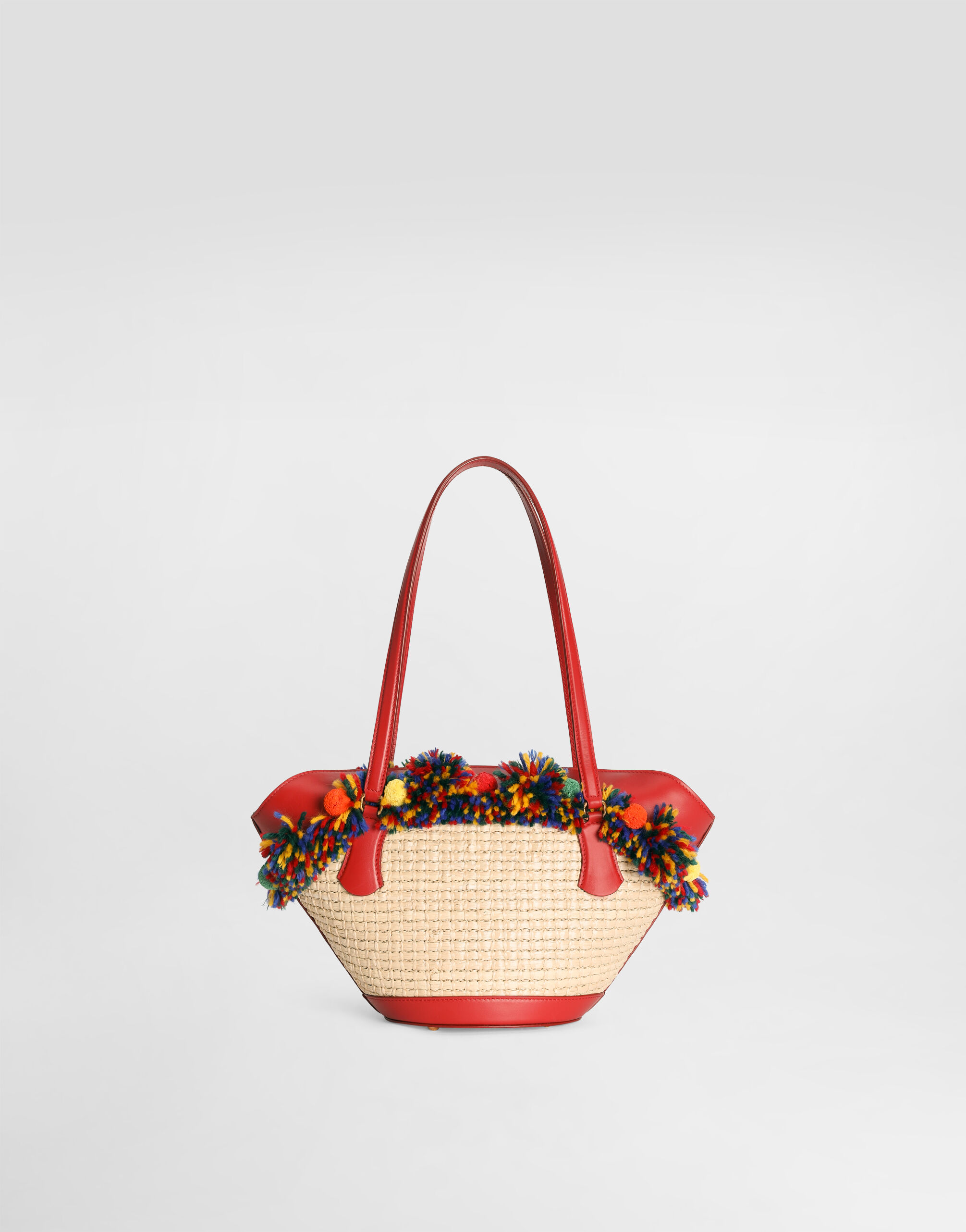 Raffia coffa Capri bag in Multicolor for Women | Dolce&Gabbana®