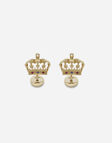 Dolce & Gabbana Crown cufflinks Yellow gold WFHK1GWLAP1