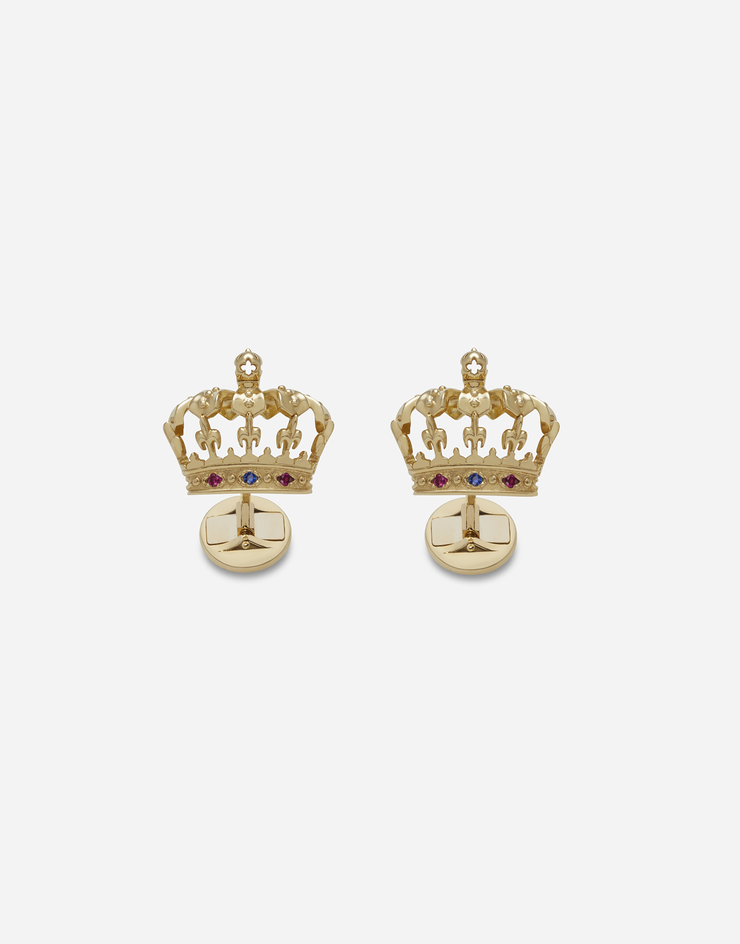 Dolce & Gabbana Boutons de manchettes couronne Doré WFHK2GWSAPB