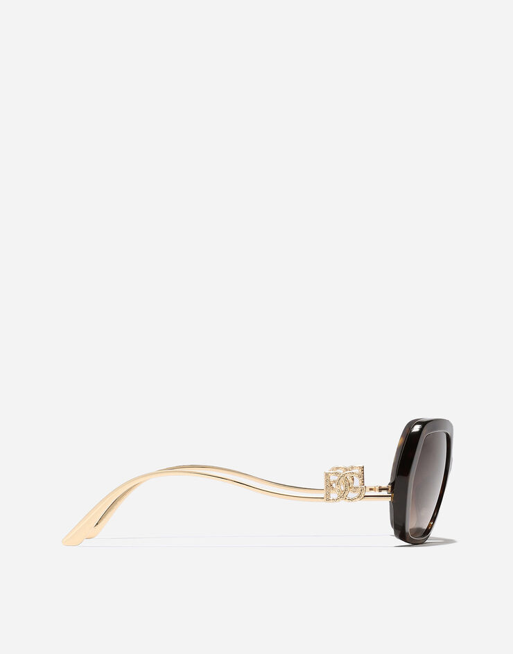 Dolce & Gabbana Sonnenbrille DG Crystal Braun VG446BVP213