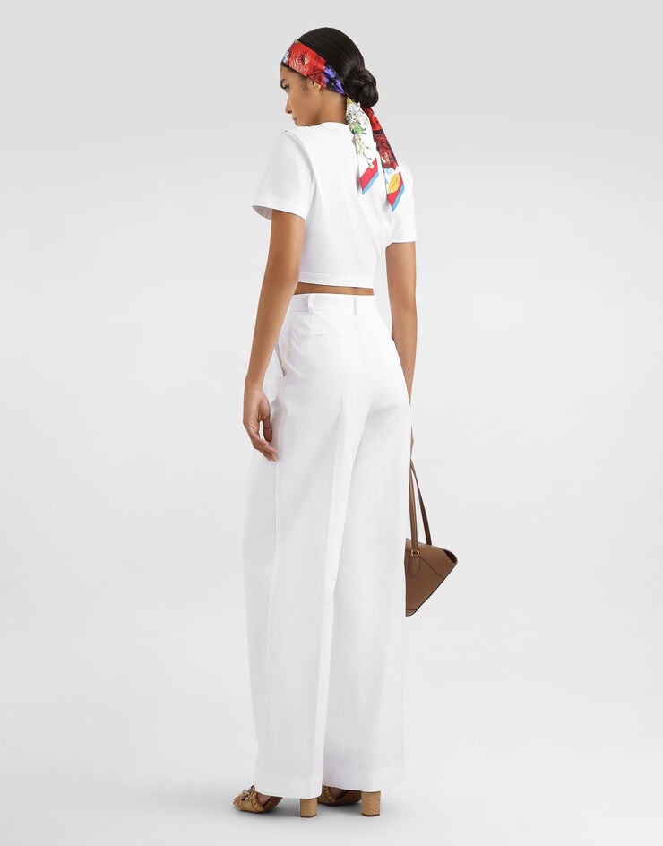 Dolce & Gabbana T-shirt with embroidery White F8V75ZGDDCH