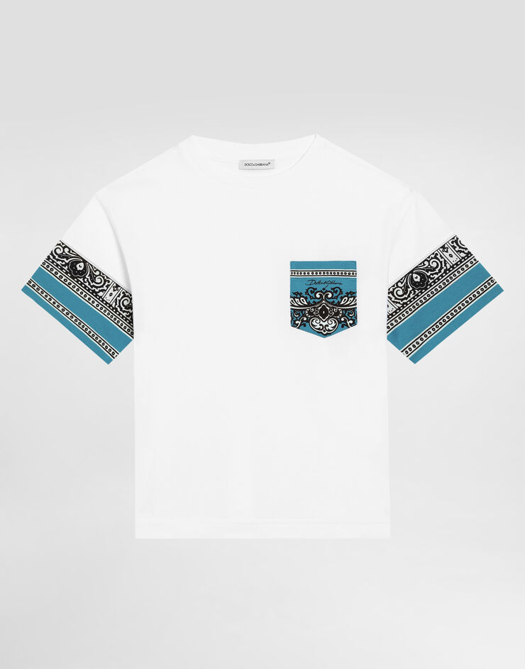 Dolce & Gabbana Jersey T-shirt with pocket Print L4JTIOG7O7Z