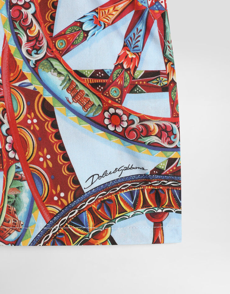Dolce & Gabbana Carretto-print poplin bermuda shorts Multicolor L14Q26HS5VV