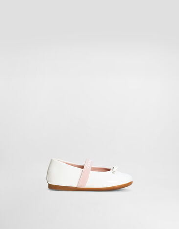 Dolce & Gabbana Patent leather ballet flats White D20093A4831
