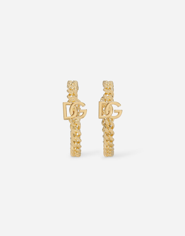 Dolce & Gabbana Creole earrings with DG logo Gold WEN6P4W1111
