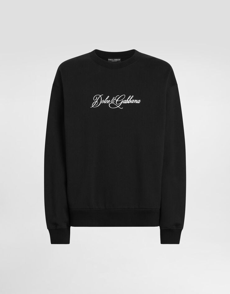 Dolce & Gabbana Sweat-shirt en coton avec logo Dolce & Gabbana Sweat-shirt en coton avec logo Black G9AHSZG7P9M