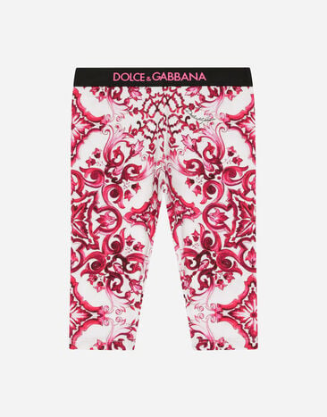 Dolce & Gabbana Majolica-print interlock leggings Multicolor L2JP9QHS7KM