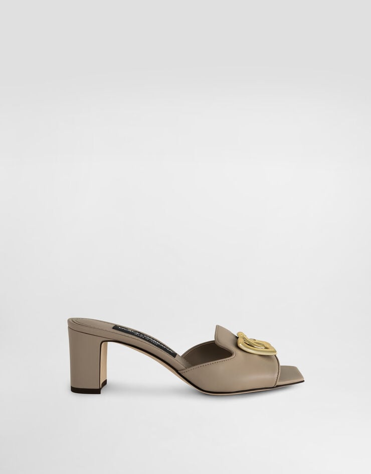 Dolce & Gabbana Calfskin mules Turtle Dove CR1699CW576