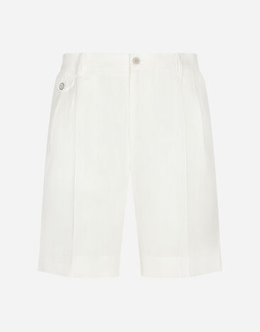 Dolce & Gabbana Linen shorts White GVUZATG7K4T