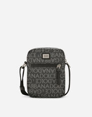 Dolce & Gabbana Crossbody bag with all-over jacquard logo Multicolor DA5189AB028