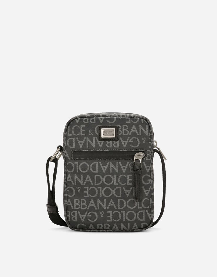 Dolce&Gabbana Crossbody bag with all-over jacquard logo Multicolor EM0131AJ705