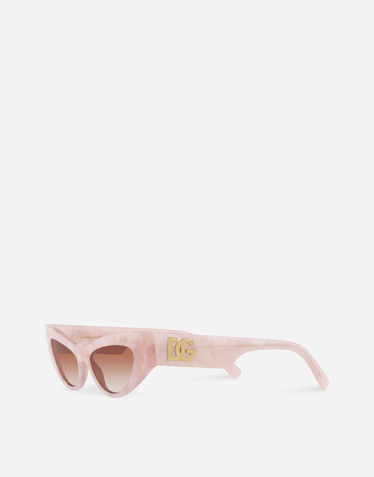 Dolce & Gabbana نظارة شمسية بشعار DG وردي VG445BVP113