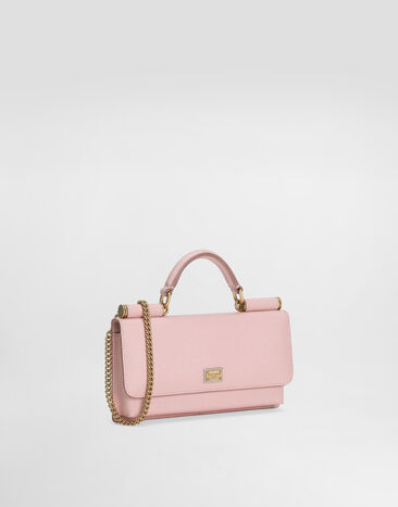 Dolce & Gabbana Bolso para teléfono en piel de becerro Dauphine Rosa BI3280A1001