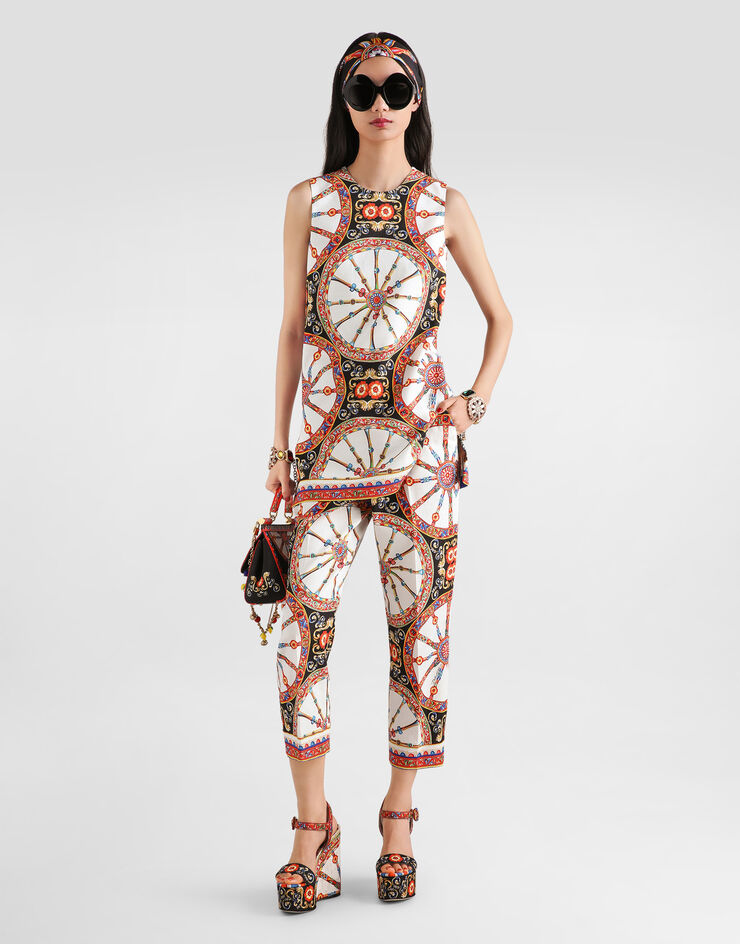 Dolce & Gabbana カレット プリント ファブリック トップ マルチカラー F7BZ0TGDDTD