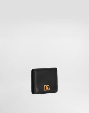 Dolce & Gabbana Calfskin wallet with DG logo Black BI3339AK274