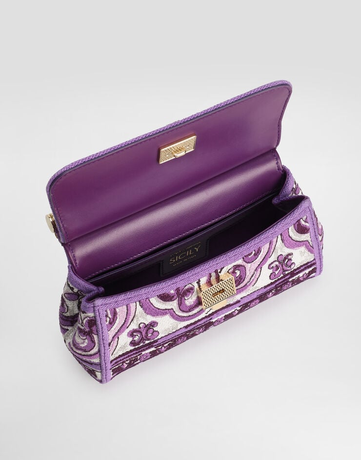 Dolce & Gabbana Small Sicily handbag with Majolica embroidery Multicolor BB7116BW050