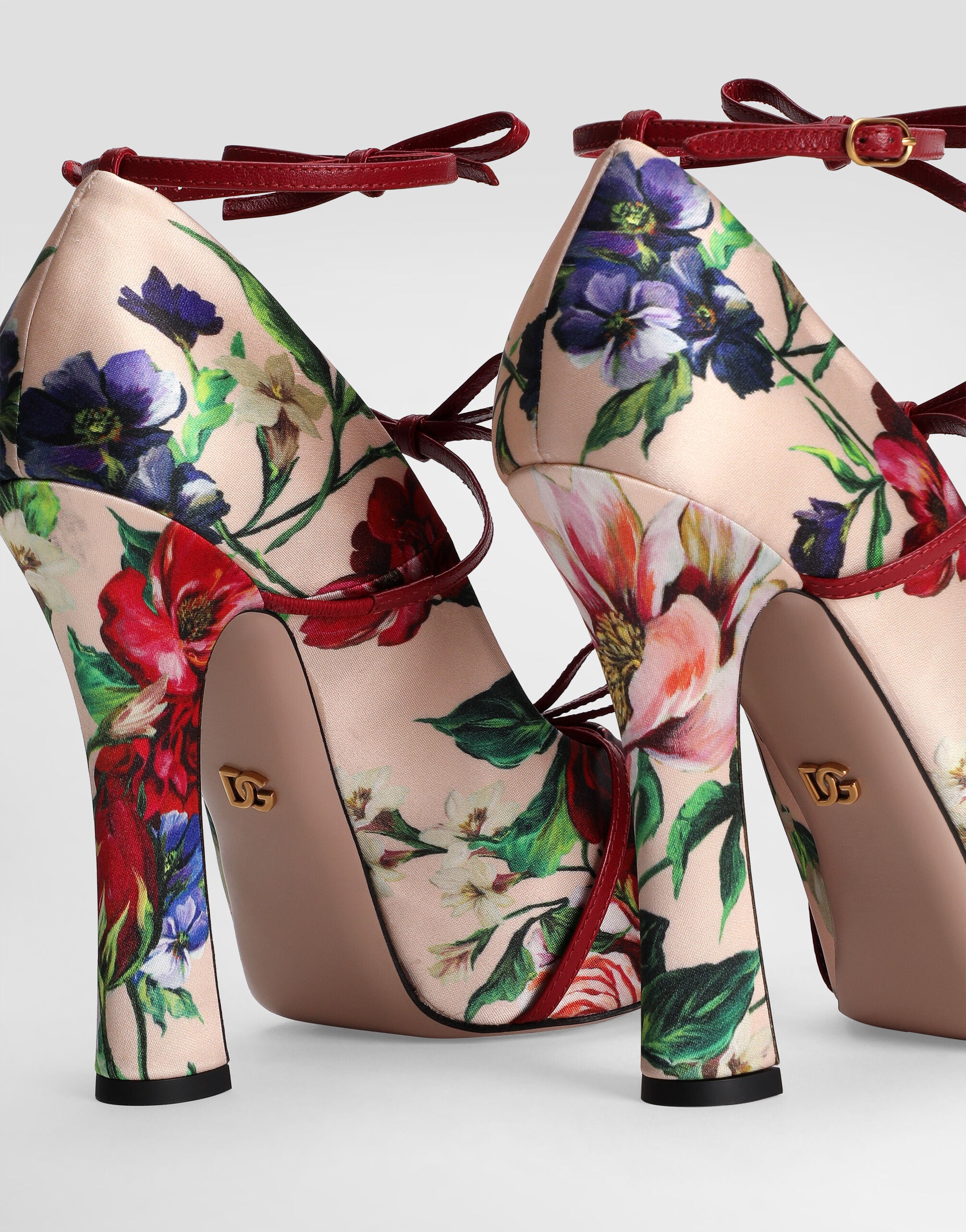 Satin pumps in Print for Women | Dolce&Gabbana® US