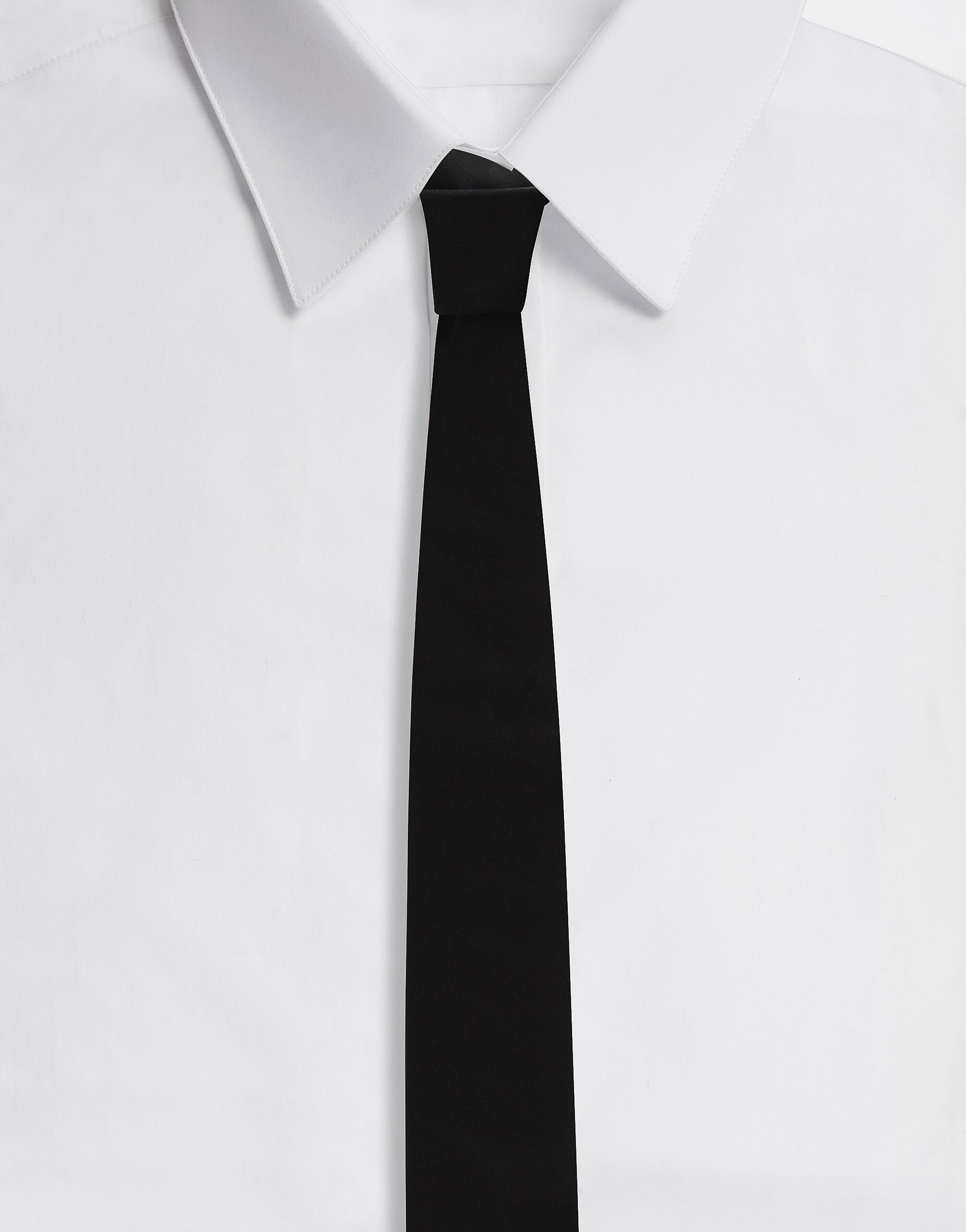 Dolce & Gabbana ربطة عنق حرير أبيض GT147EG0UBU