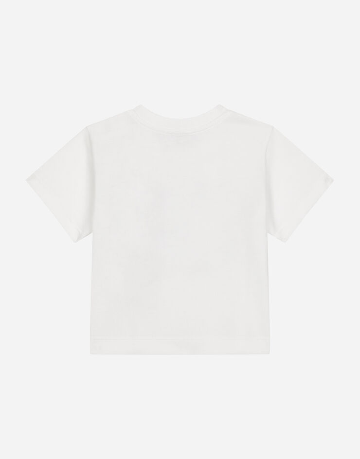 Dolce & Gabbana T-shirt en jersey à imprimé logo DG Blanc L1JTEYG7K7R