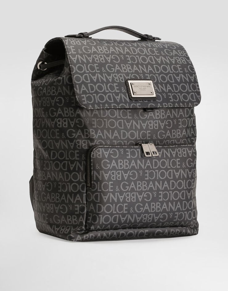 Dolce & Gabbana Coated jacquard backpack Multicolor BM2334AJ705