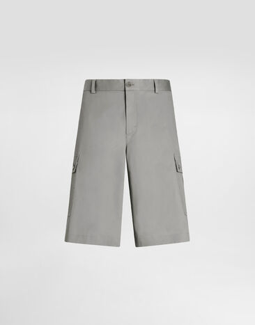 Dolce & Gabbana Cargo-Bermudas aus Baumwolle Grau GP0Y3TFUFNV