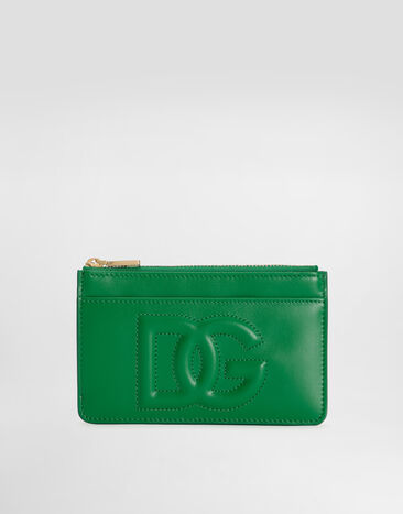 Dolce & Gabbana حافظة بطاقات DG Logo متوسطة أخضر BI1261AG081