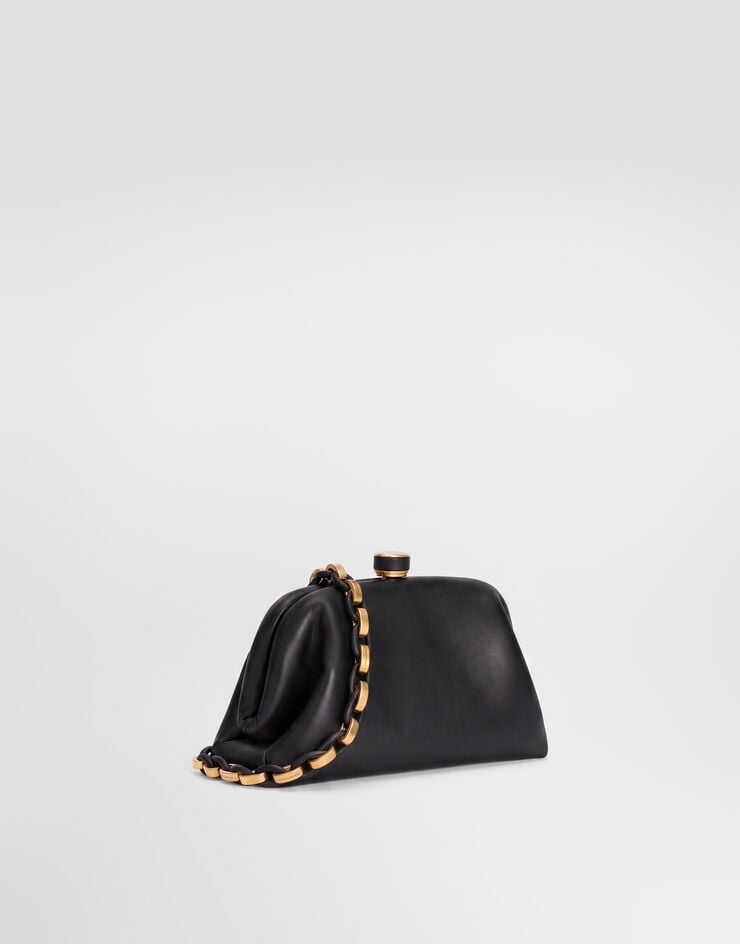 Dolce & Gabbana حقيبة يد Grandma mini من جلد نابا plongé أسود BB7993BF984