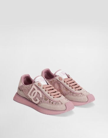 Dolce & Gabbana Zapatilla DG Cushion de encaje y piel de becerro Multicolor CK2340A9AC2