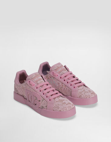 Dolce & Gabbana Zapatilla Portofino Light Strobel de encaje Taormina Multicolor CK2343AI446
