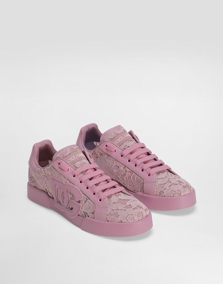Dolce & Gabbana Portofino light strobel sneakers in taormina lace Multicolor CK2343AI446