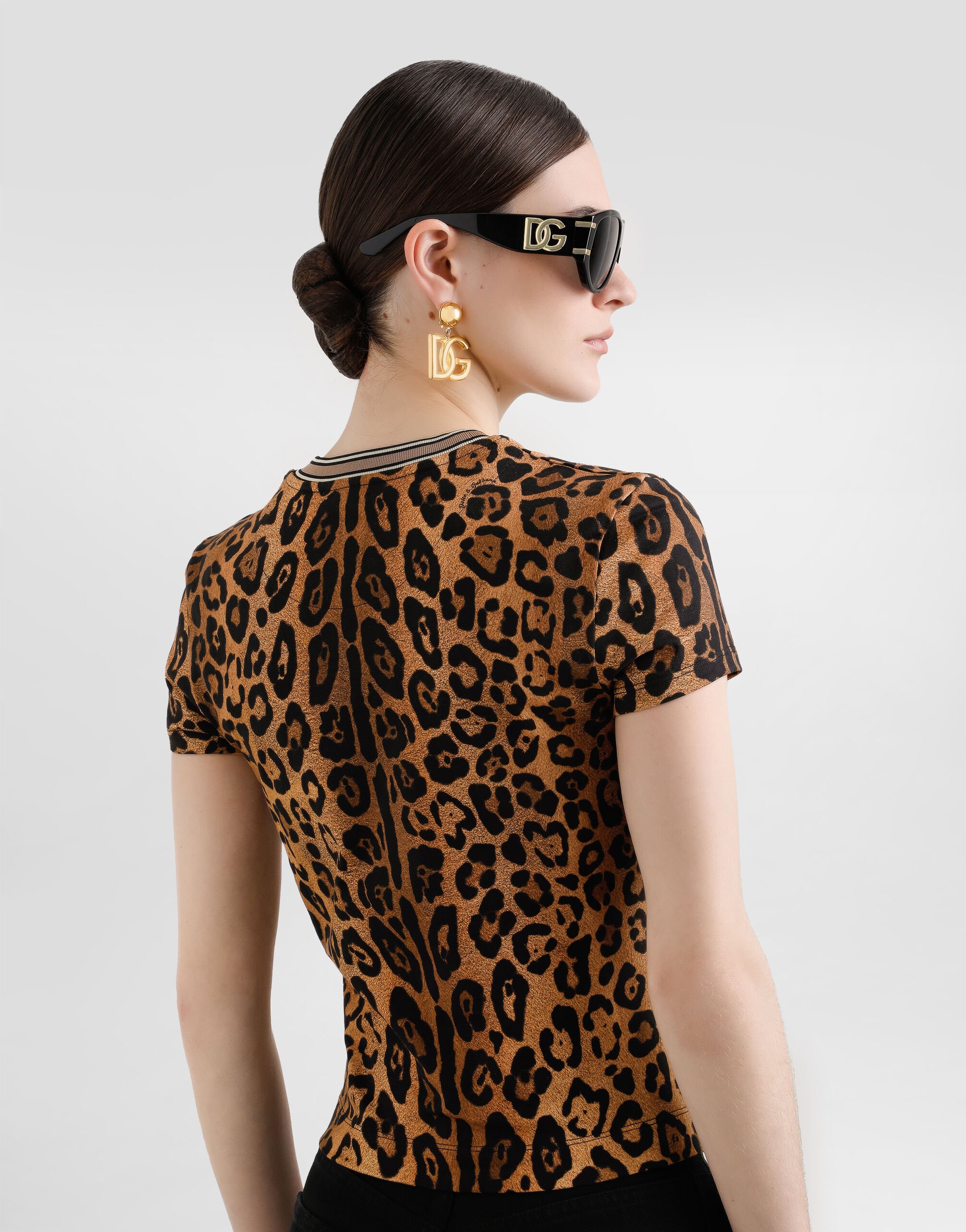 Short-sleeved leopard-print Crespo T-shirt in Print for Women