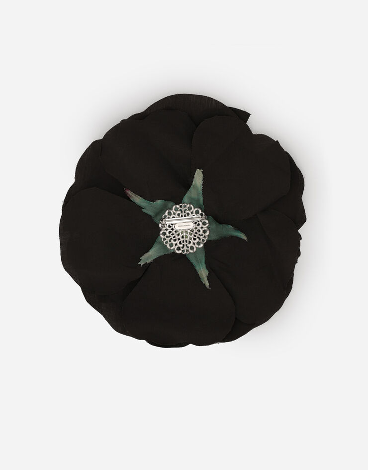 Dolce & Gabbana Floral poplin brooch Brown GY008AGH869