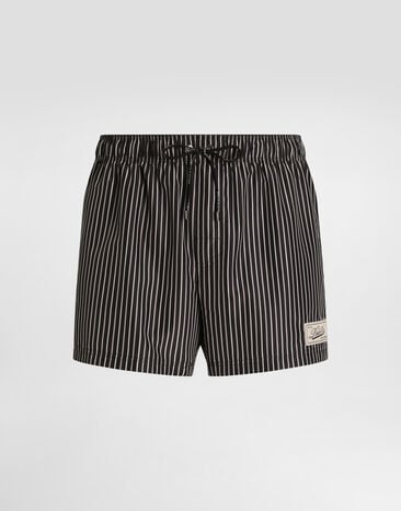 Dolce & Gabbana Stripe-print short swim boxers Multicolor M4F34TISMK0